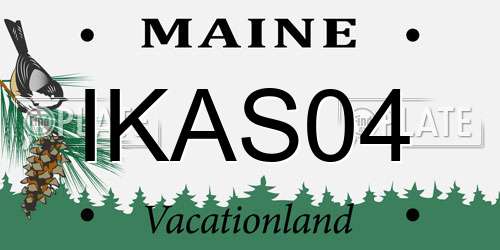 IKAS04 Maine License Plate