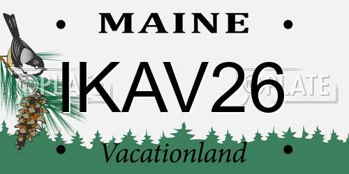 IKAV26 Maine License Plate