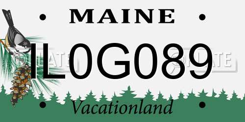 IL0G089 Maine License Plate