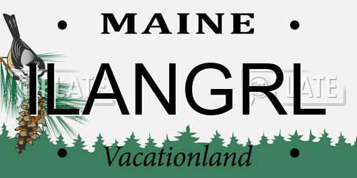 ILANGRL Maine License Plate