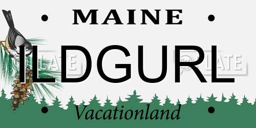 ILDGURL Maine License Plate