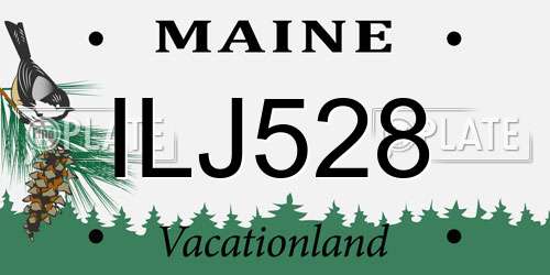 ILJ528 Maine License Plate