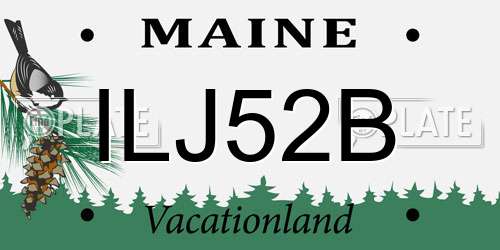 ILJ52B Maine License Plate