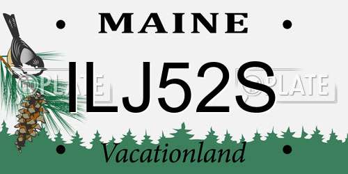 ILJ52S Maine License Plate