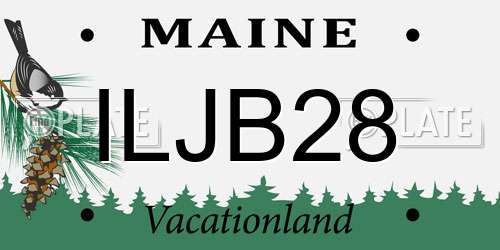 ILJB28 Maine License Plate