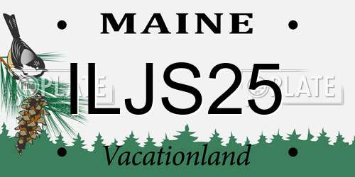 ILJS25 Maine License Plate