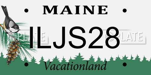 ILJS28 Maine License Plate
