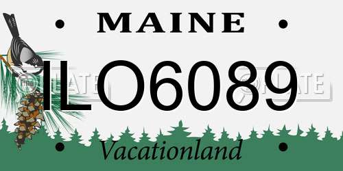 ILO6089 Maine License Plate