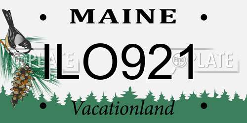 ILO921 Maine License Plate