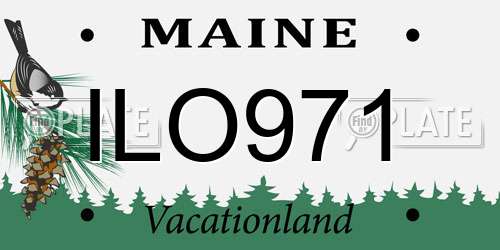 ILO971 Maine License Plate