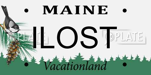 ILOST Maine License Plate
