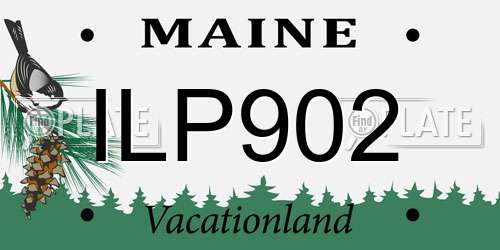 ILP902 Maine License Plate