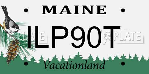 ILP90T Maine License Plate