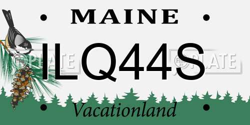 ILQ44S Maine License Plate