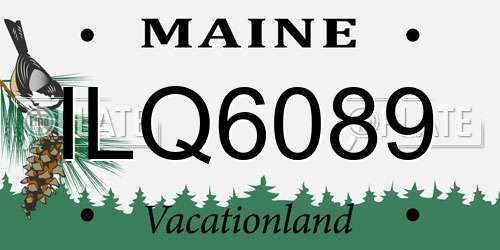 ILQ6089 Maine License Plate