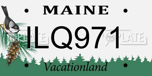 ILQ971 Maine License Plate
