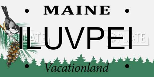ILUVPEI Maine License Plate