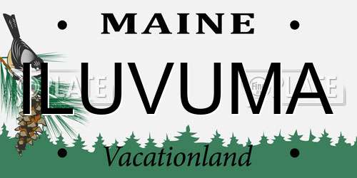 ILUVUMA Maine License Plate