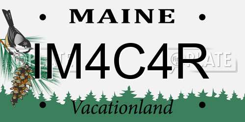 IM4C4R Maine License Plate