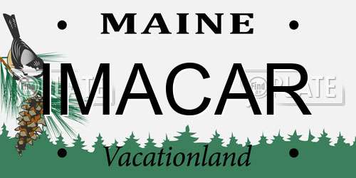 IMACAR Maine License Plate