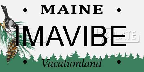 IMAVIBE Maine License Plate