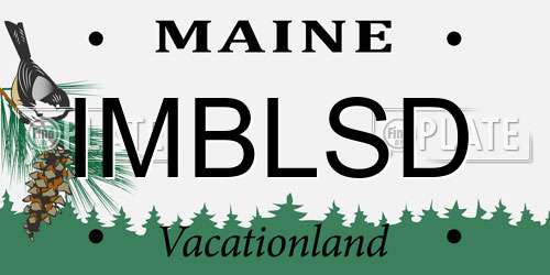 IMBLSD Maine License Plate