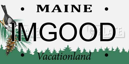 IMGOOD Maine License Plate