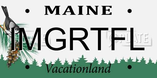 IMGRTFL Maine License Plate