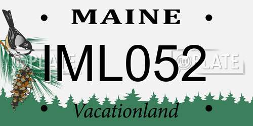 IML052 Maine License Plate
