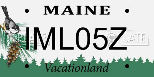 IML05Z Maine License Plate