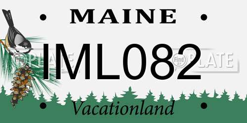 IML082 Maine License Plate