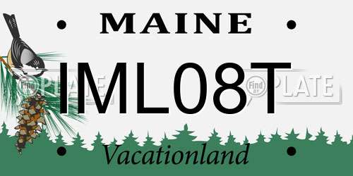 IML08T Maine License Plate