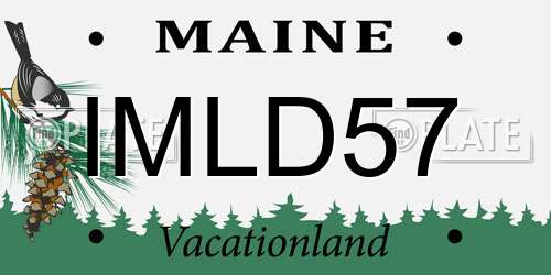 IMLD57 Maine License Plate