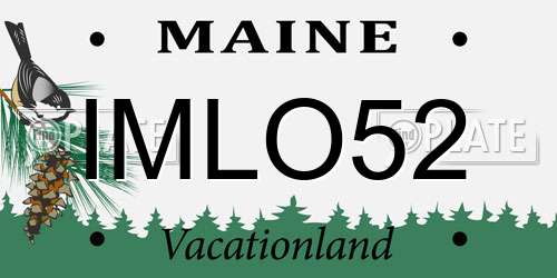 IMLO52 Maine License Plate