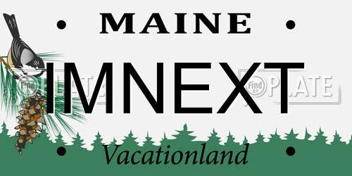 IMNEXT Maine License Plate