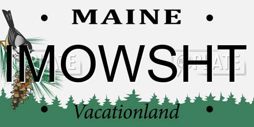 IMOWSHT Maine License Plate