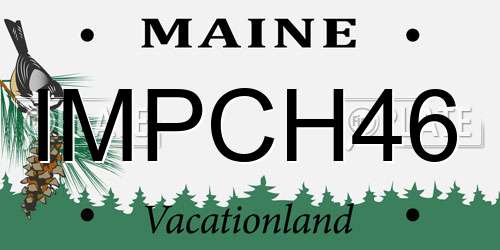 IMPCH46 Maine License Plate