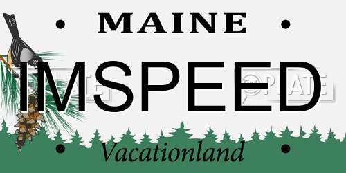 IMSPEED Maine License Plate