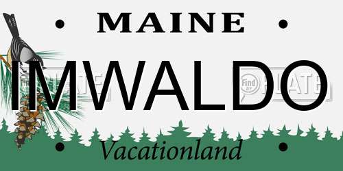 IMWALDO Maine License Plate