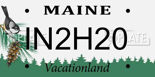 IN2H20 Maine License Plate