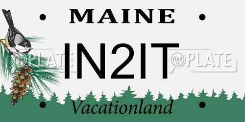 IN2IT Maine License Plate