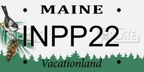 INPP22 Maine License Plate