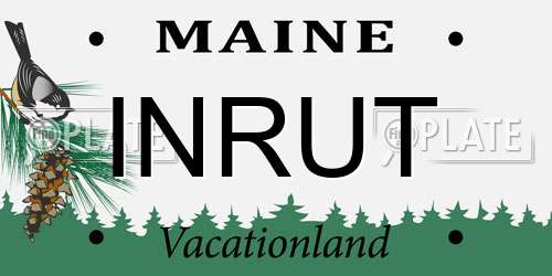 INRUT Maine License Plate