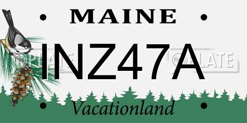 INZ47A Maine License Plate