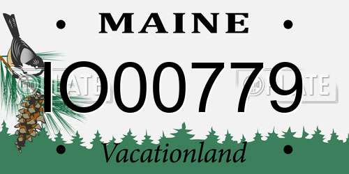 IO00779 Maine License Plate