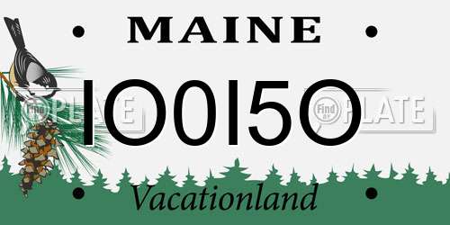 IO0I5O Maine License Plate