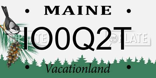 IO0Q2T Maine License Plate