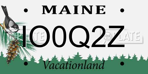 IO0Q2Z Maine License Plate