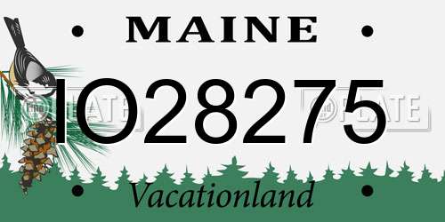 IO28275 Maine License Plate