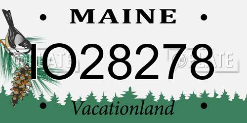 IO28278 Maine License Plate
